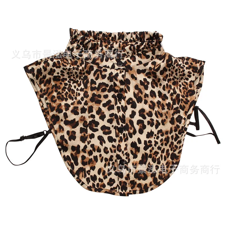 

Leopord Pattern Frilled False Collar Popular Pattern All Seasons Small Clothes Shirt Collar