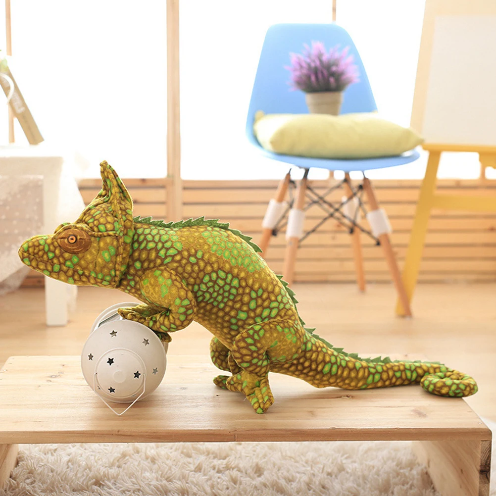 80cm Creative Simulation Chameleon Dinosaur Plush Toy Cartoon Soft Pillow Chameleon Doll Plush Toy Boy Girl Birthday Gift