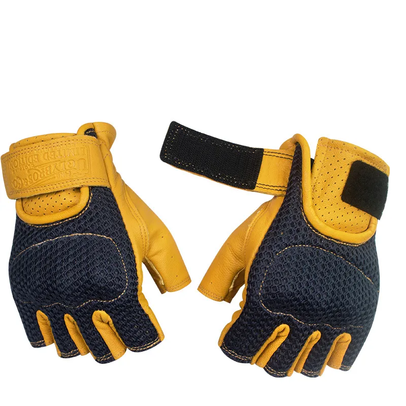 

mesh breathable motorcycle gloves retro sheepskin cycling gloves touch screen motorbike gloves motocross gloves guantes moto