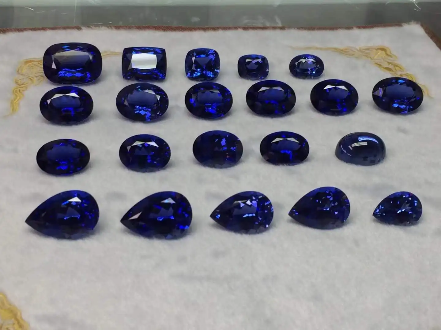 Pirmiana Pear Shape 15x22mm Lab Blue Sapphire High Quanlity Handmede Gemstones for Jewlry Rings Earrings Making