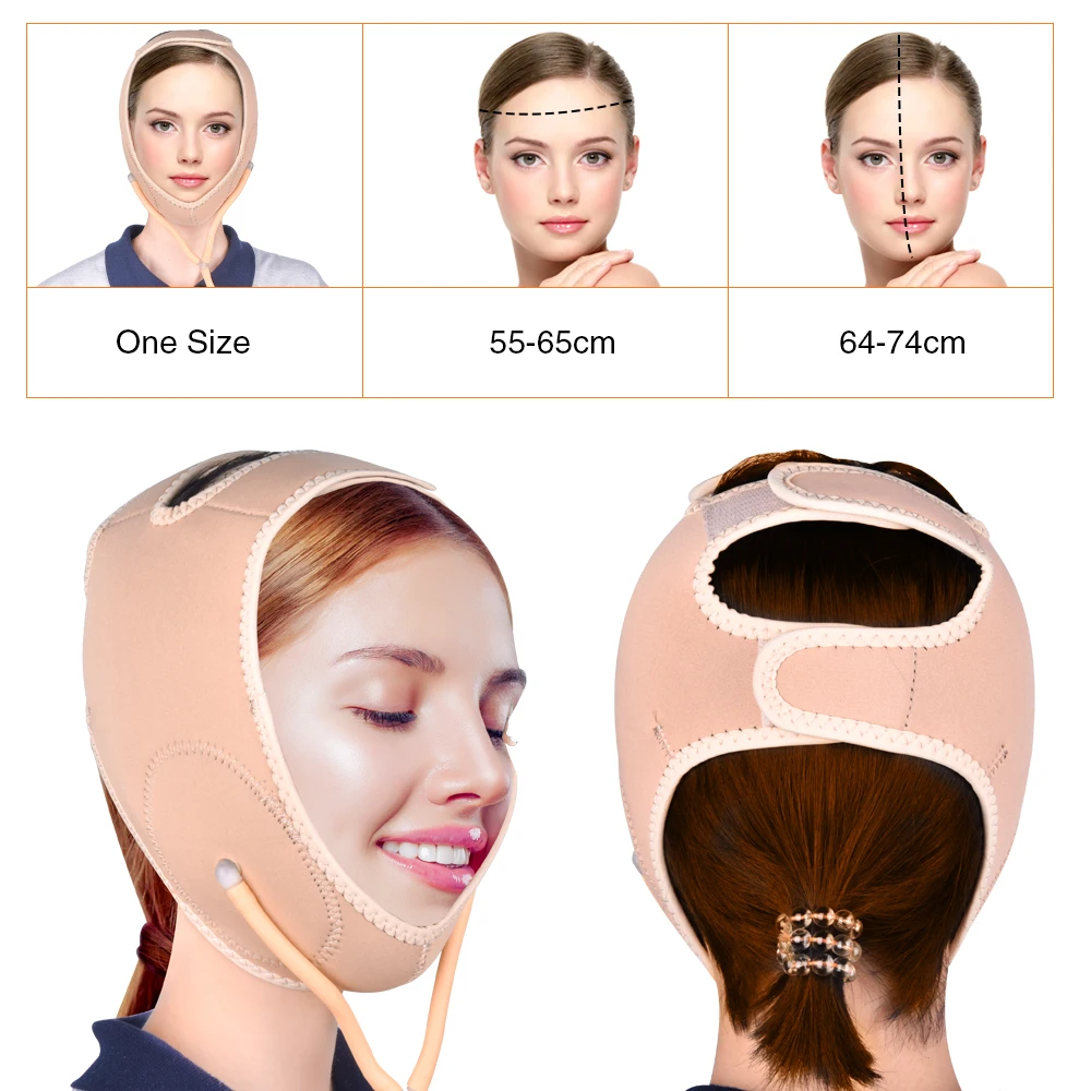 Inflatable Face Slimming Bandage Breathable V Shape Face Lift Shaper Reduce Double Chin Face Tightening Band