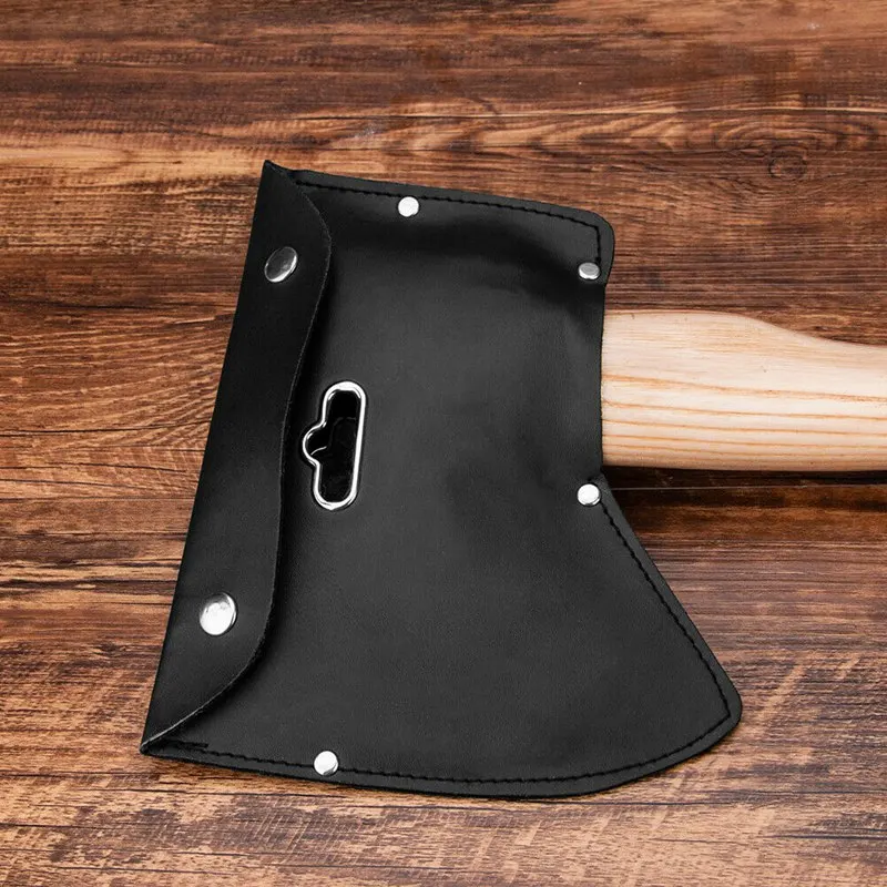 

New Axe Leather Sheath With Hanger Soft Durable Anti-dust Hand Protection Cover Outdoor Camping Portable Axe Protector