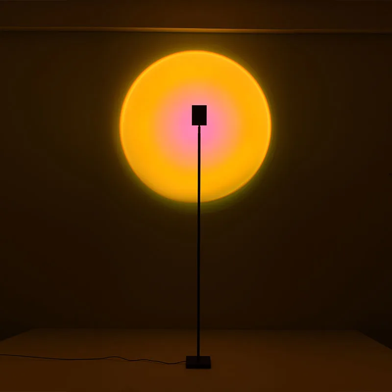 Modern LED Floor Lamp Sunset Red Projection Nordic LED Floor Light Colorful Bedroom Atmosphere Lighting Club Home Indoor Decor