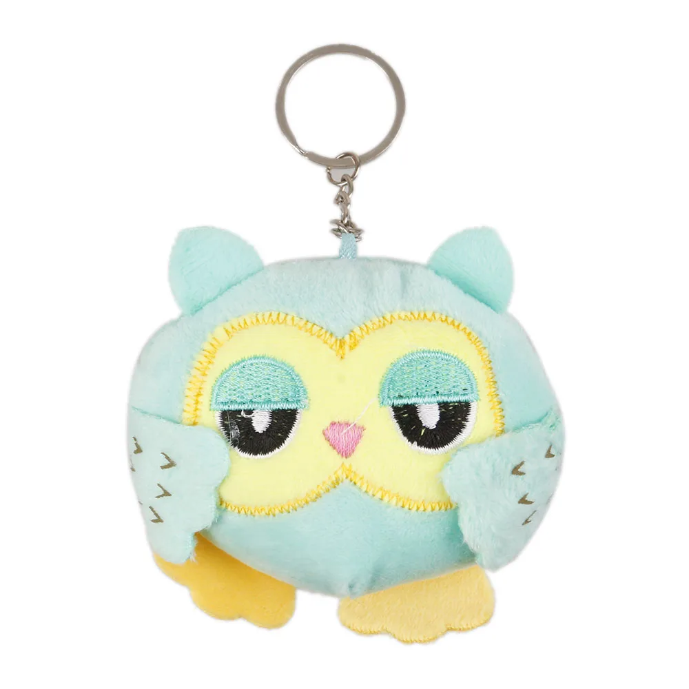 9Cm key chain toys plush stuffed animal owl toy small pendant dolls party O*QE 
