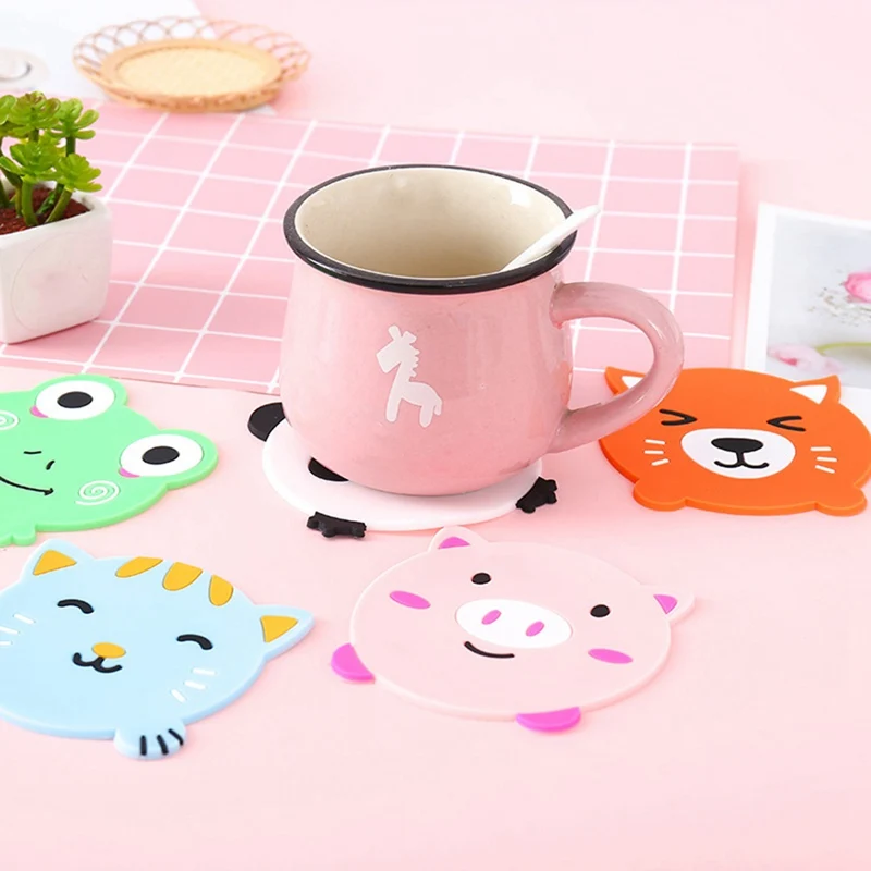 

Cartoon Animal Drink Coaster Table Holder Placemat Coffee Coasters Stand For Hot Cup Mat Pad Kitchen Mats Kitchen Accessories