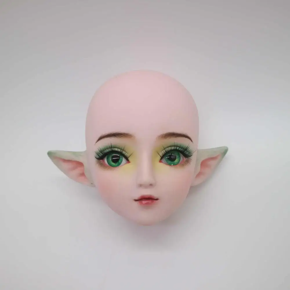 Индивидуальные BJD куклы эльф кукла DIY пластиковая кукла 24 шарнира шарнирная кукла 58 см - Цвет: head 3