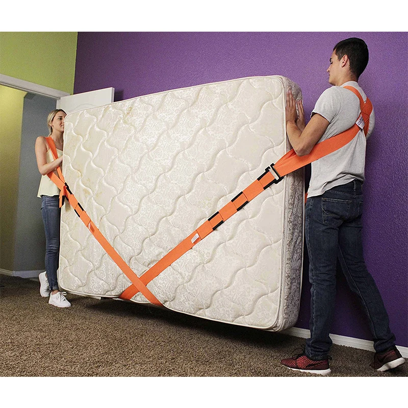 

New Useful Lifting Moving Strap Furniture Transport Belt In Shoulder Straps Team Straps Mover Easier Conveying Storage Orange
