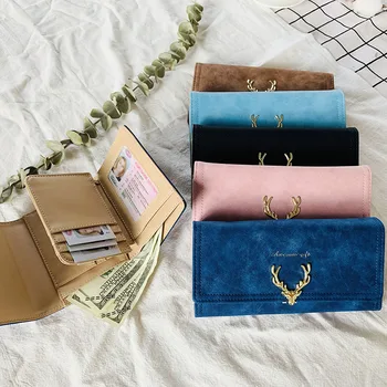 New fashion women's clutch portefeuille wallet large capacity purse long short coin pocket pu leather ladies designer wallets