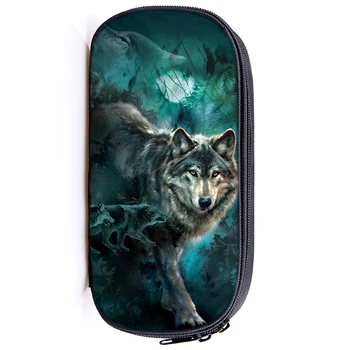 

Wolf Cute Stationery Bag Boys Girls Pencil Case Fashion Cute Novelty Animal High Quality Kids Pencil Bag Daily Pencil Case Gifts