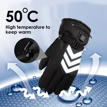3 скорости термостат перчатки с электроподогревом мотоциклетные автомобильные перчатки с подогревом литиевые водонепроницаемые перчатки Сноуборд с подогревом перчатки
