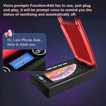 

UV Light Phone Sterilizer Box 5W Mobile Phone Wireless Charging Cleaner Sterilizer Multi-function Ultraviolet Disinfection Box