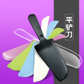 

Party disposable knife birthday cake knife and fork thickened frosted plastic holding knife blade baking saw blade