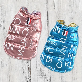 

Double-sided Wear Dog Jacket Winter Pug Coat Warm Luxury Puppy Clothes For Small Dogs Yorkshire Pet Clothes for Chihuahua Poodle