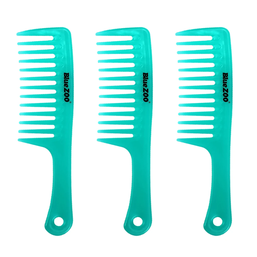 3 Pieces Detangling Hair Combs With Long Handle, Round Tooth Massage Combs, High Strength and Durability
