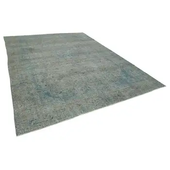 

275x386 Cm Grey Handmade Overdyed Large Area Rug-9x13 Ft