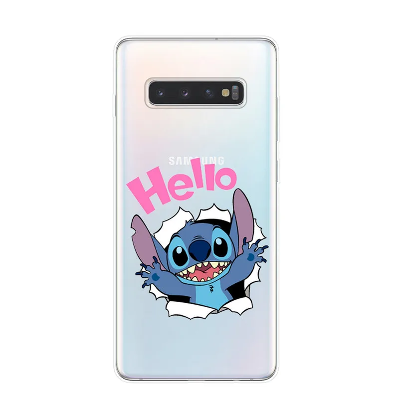 Милые чехлы для телефонов Disneys Stitch для samsung S10 S9 S8 Plus S10e 5G S6 S7 Edge S10Lite, Прозрачная силиконовая Мягкая задняя крышка - Цвет: T5973