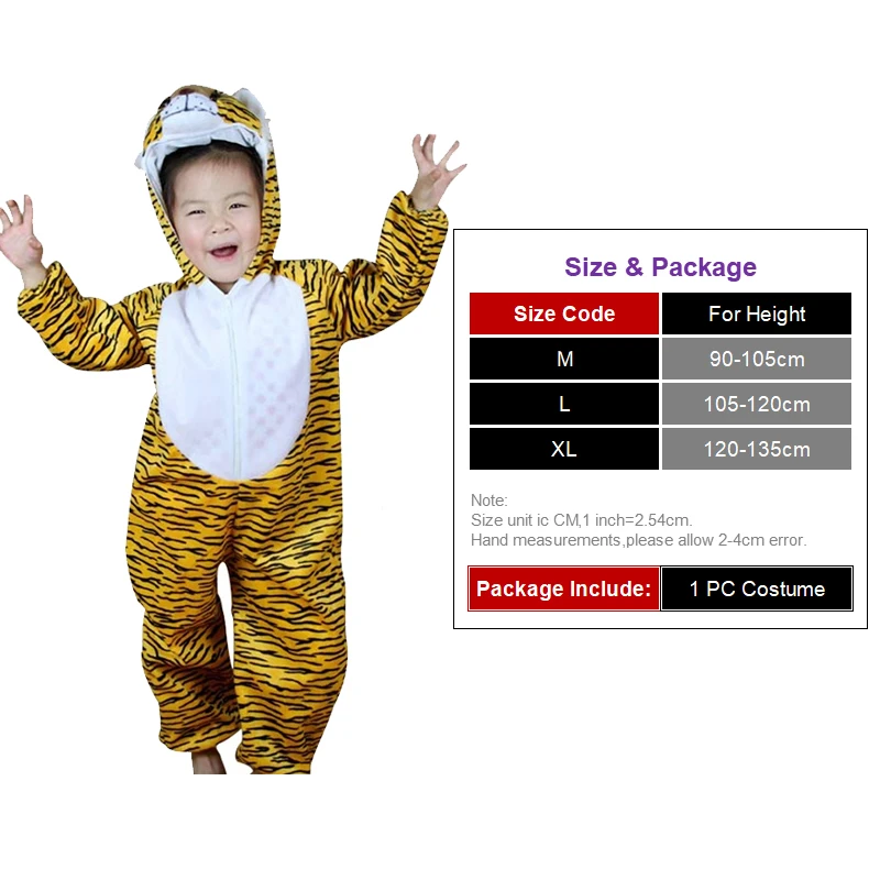 Kids Cartoon Animals Tiger Costumes Boys Girl School Stage Halloween Cosplay Costume Anime Disfraces Dress Up Role Play Jumpsuit Kids Cartoon Animals Tiger Costumes Boys Girl School Stage Halloween Cosplay Costume Anime Disfraces Dress Up Role Play Jumpsuit