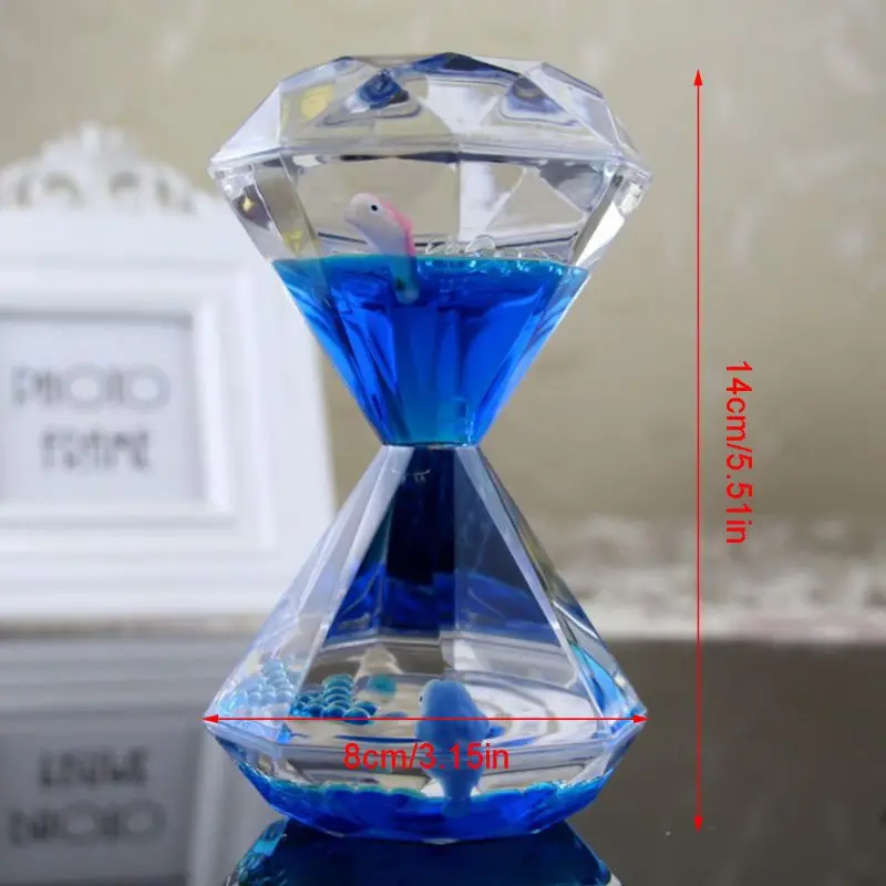 HBB 1 шт. в форме бриллианта жидкость движение Bubbler таймер плавающий море детские игрушки взрослые дети подарки случайные цвета