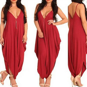 

2020 Spring Fashion Big Jumpsuit Romper Women Sleeveless High Elastic Overalls Lace Up Wide Leg Jumpsuit Plus Size Long Pants