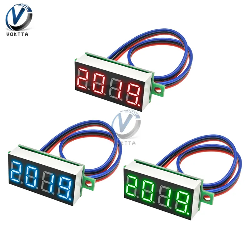 Мини 0 36 дюймов DC V-100 V 4 биты цифровой вольтметр светодиодный Панель Электрический
