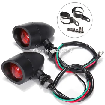 

Black Bullet Front Turning Light Rear Indicator Brake Tail Light Fits For Harley Softail Dyna Sportster XL Bobber Chopper