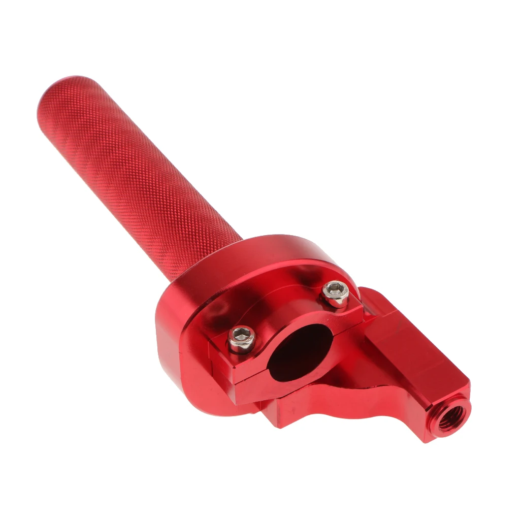 Red CNC 7/" мотоцикл поворотный захват дросселя руль для мотоцикла Dirt Bike - Цвет: Red