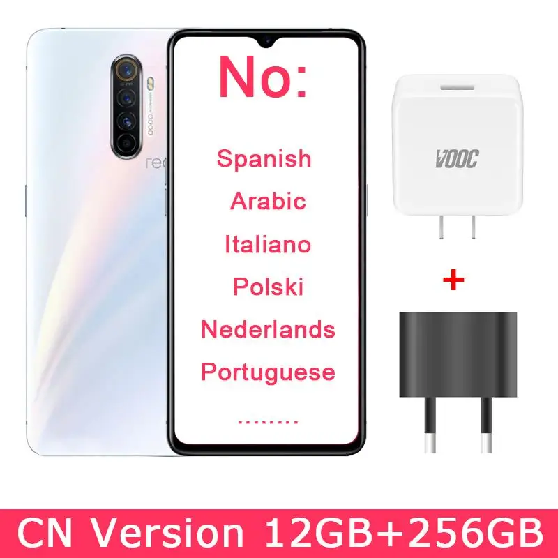 12GB 256GB White Realme X2 Pro X 2 6GB 64GB 6,5 ''мобильный телефон Snapdragon 855 Plus 64MP Quad camera телефон nfc VOOC 50W быстрое зарядное устройство - Цвет: 12GB 256GB White
