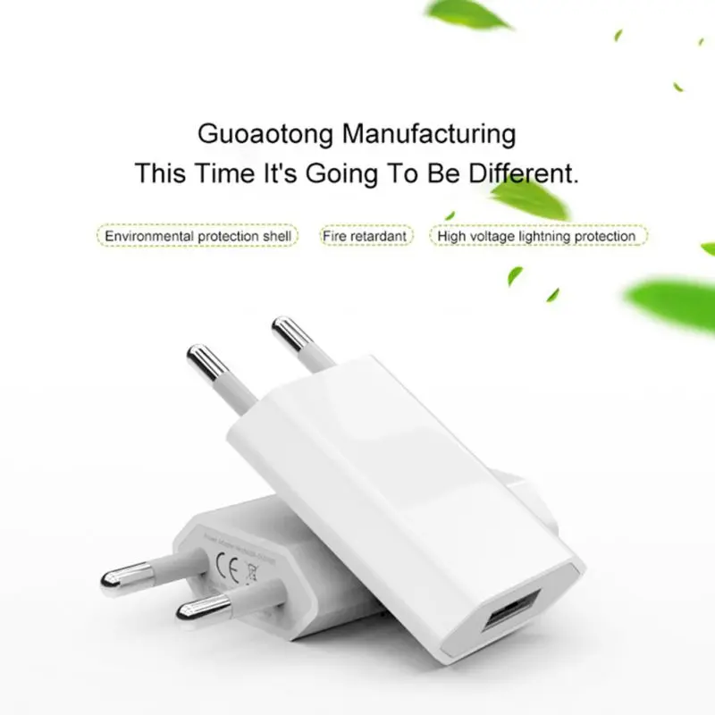 Белый Цвет ЕС вилка адаптер питания USB зарядное устройство Универсальный телефон настенное зарядное устройство 5A зарядная головка без кабеля для IPhone huawei
