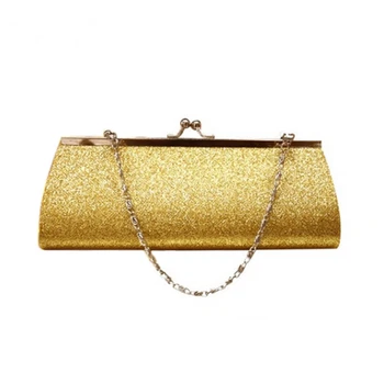 

Women Glitter Clutch Purse Evening Party Wedding Banquet Handbag Shoulder Bag (Gold)
