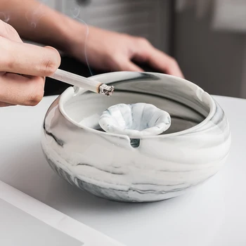 

Nordic Home Decorative Ornaments INS Marble Ceramic Ashtray Cigar Ashtray Home aschenbecher Wedding Gift