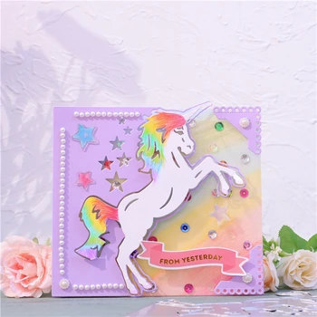 

Eastshape Unicorn Dies Border Metal Cutting Dies Scrapbooking Album Embossing Stencil Paper Card Making Die Cut Decor New 2020