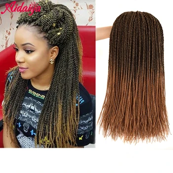 Aidaiya 18inch 75g/pack Crochet Braids Synthetic Braiding Hair Extension Afro Hairstyles Soft Dreadlock Brown Black Thick Full 1