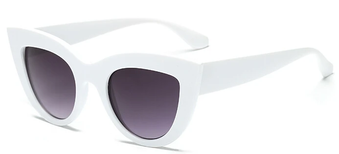 Занавес Lunette de Soleil европейский и американский Ретро кошачий глаз солнцезащитные очки тренд Дикий Стиль Солнцезащитные очки fation солнцезащитные очки - Цвет линз: white v gray