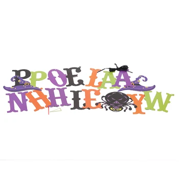 

Happy Halloween Decor Letter Banner Pumkins Glohs Balloon Bags Gift Sticker For Halloween Party Props Decoration Supplies Props