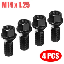 

4pcs M14x1.25 Black Steel Wheel Lug Bolt Nut For BMW X3 X5 E70 E71 F20 F25 36136781151 Accessories Parts