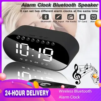 

Alarm Clock Radio Home Digital Clock Wireless Bluetooth Speakers Support Dual Alarm Clock/FM Radio/AUX-in/TF Card/Flash Drive