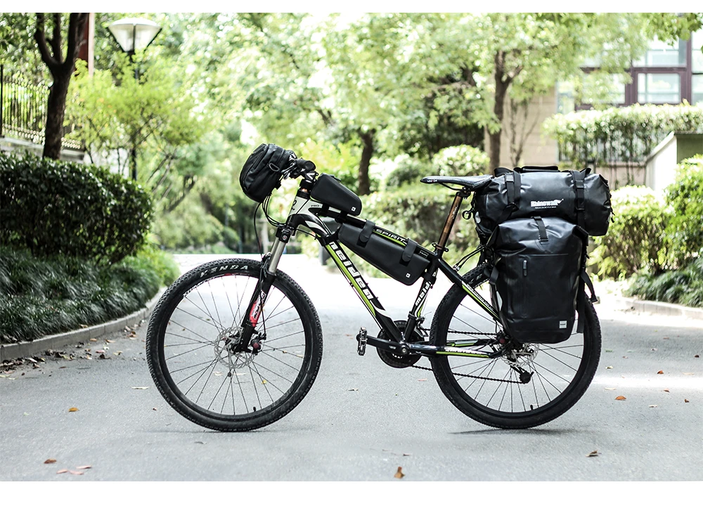 Best Rhinowalk Bicycle Saddle Bag Full Waterproof Travel Handbag Casual Cycling Bike Luggage Carrier Bag Shoulder Crossbody Bag 20L 21