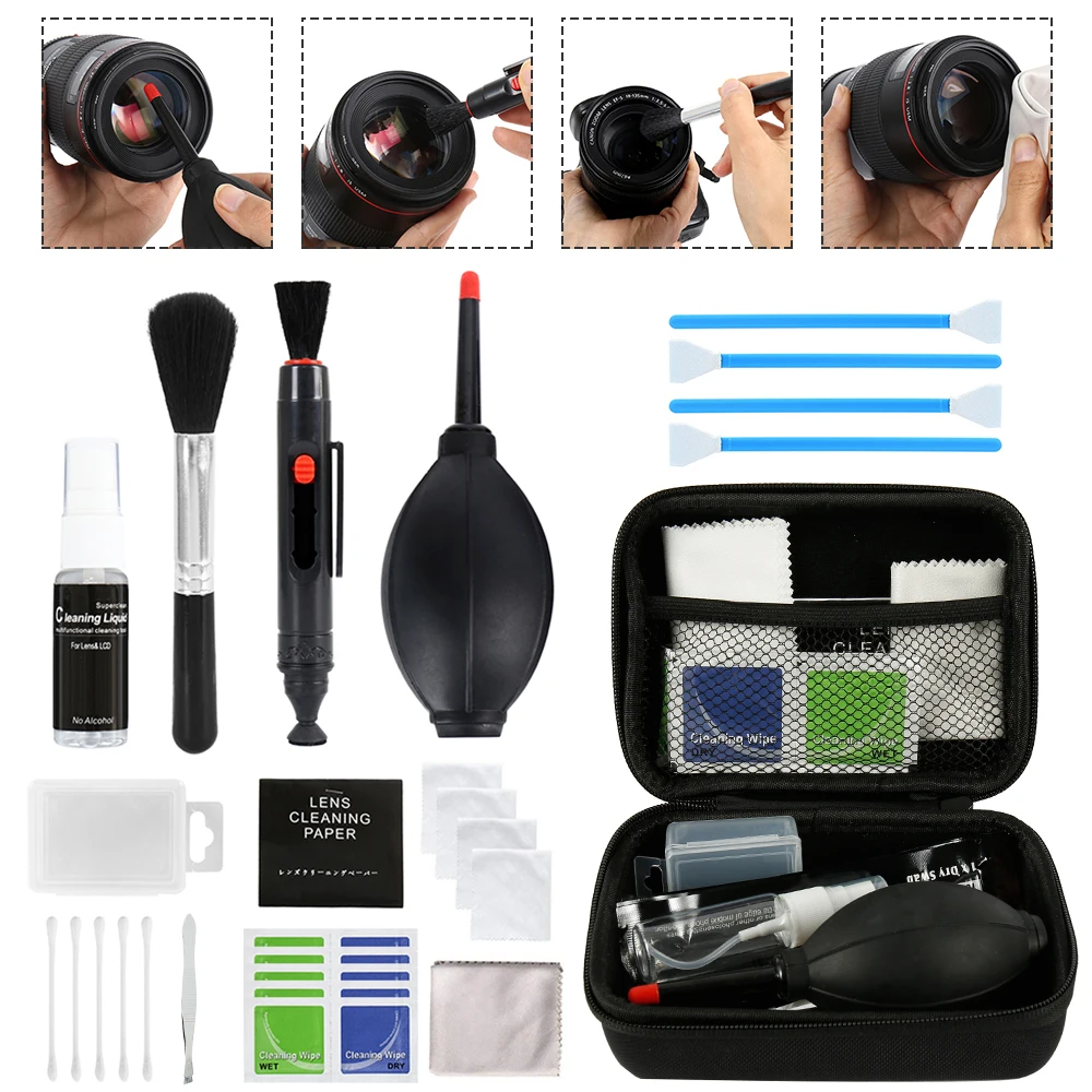 Professional DSLR Lens Camera Cleaning Kit Equipment Spray Bottle Lens Pen Brush Blower Practical Digital Camera Clean Tools