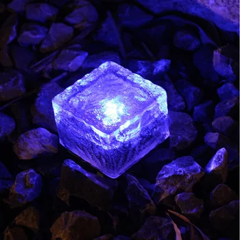 

Sloar Brick Lights Frosted Glass Brick Pave Garden Landscape Path Light Waterproof Ice Cube Rocks For Outdoor Path Road Square