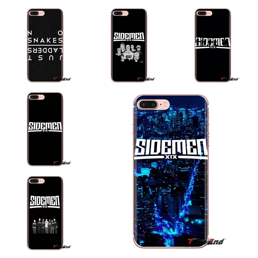 Прозрачный мягкий чехол для iPod Touch Apple iPhone 4 4s 5 5S SE 5C 6 6S 7 8 X XR XS Plus MAX design Sidemen logo |