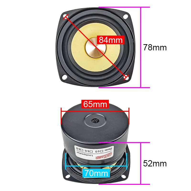GHXAMP 3 Inch Full Range Speaker 4Ohm 15W HIFI Car