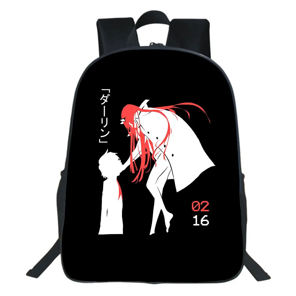 2021 Darling In The FranXX Backpack Boys Girls Bookbag Children Bag 3D Printing Rucksack Gift Mochilas16 Inch.Support Custom