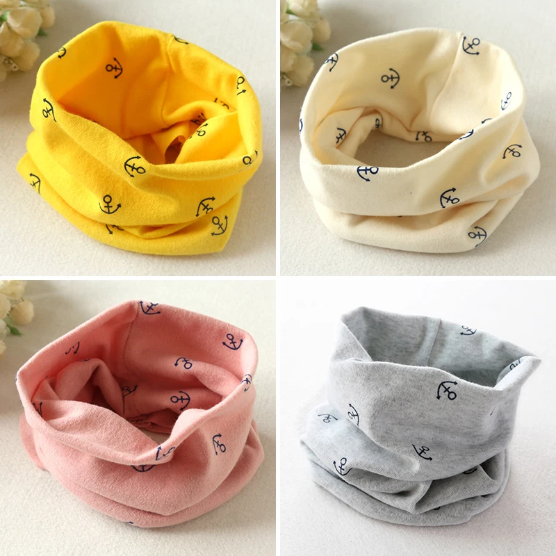 Bufanda de algodón para bebé, pañuelos para niños y niñas, Baberos de dibujos animados, pañuelo bonito para niño, otoño e invierno, novedad