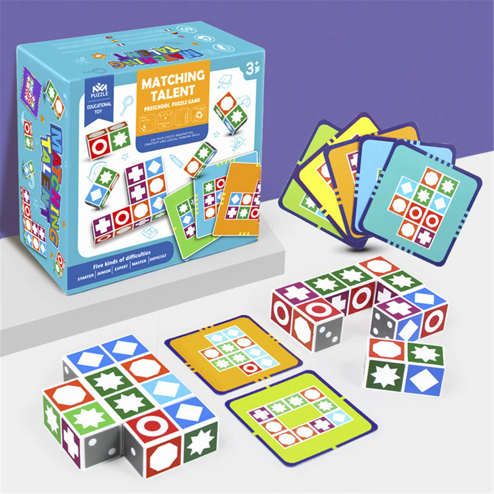 Colorful Board Game Toy with Cards for Kid Child Learning Intelligent Toys Colorful Board Game Toy with Cards for Kid Child Learning Intelligent Toys