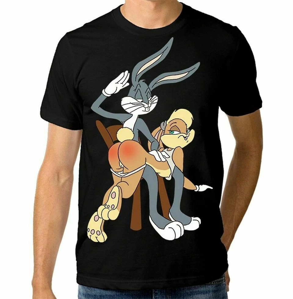 Womens/Mens Bugs Bunny Hold Gun Funny 3D Print Casual T-Shirt Tops Short Tee