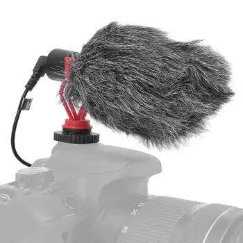 

Phone SLR Camera Universal Consender Microphone Noise Reduction MIC microfone for Live Broadcast Iinterview Video Recording