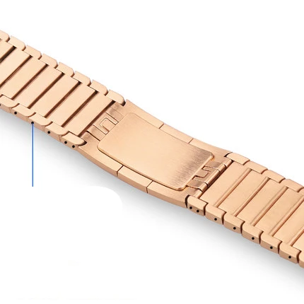 Rose Gold Для Apple Watch Series 5 4 3 2 1 из нержавеющей стали, ремешок с пряжкой-бабочкой для часов iWatch 44 мм 40 мм 42 мм 38 мм - Цвет ремешка: Rose Gold