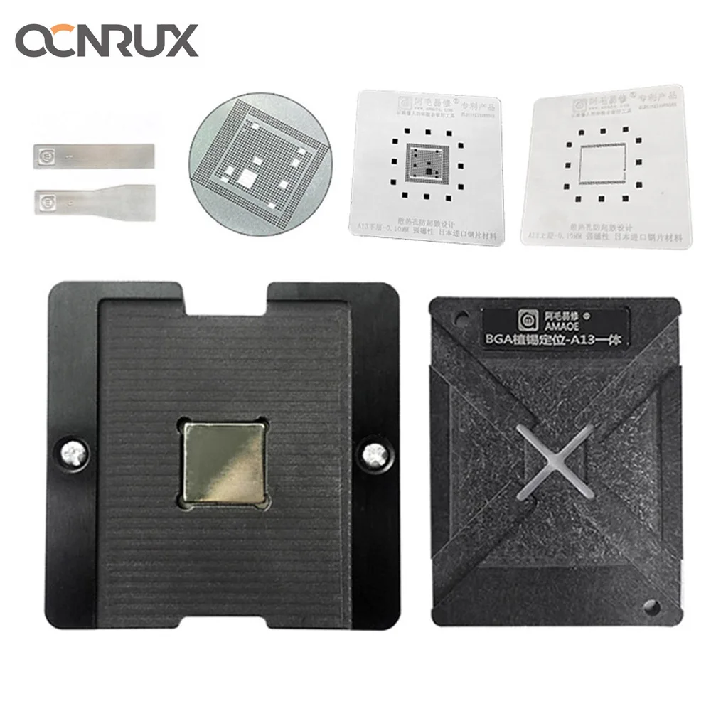 

Amaoe Magnetic Reballing Platform Reballing Kit With BGA Planting Tin Net Stencil for iPhone 11 A13 CPU