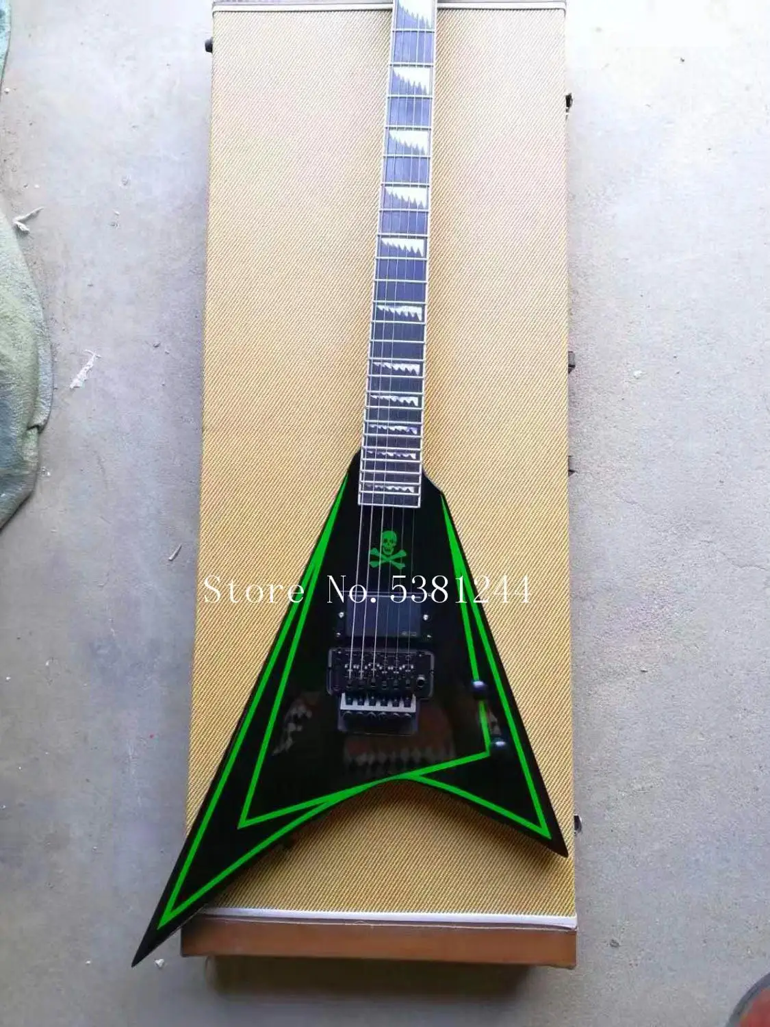 

Free transportation of electric guitar, 6-string shaped guitar, black accessories, customizable