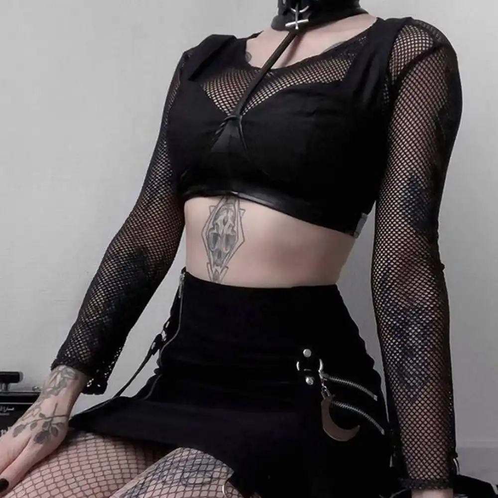 Fishnet goth Clearance